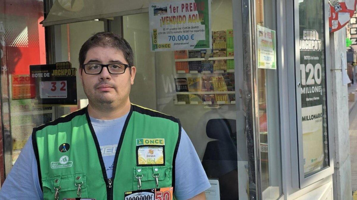 César Pardo Domínguez, cuponero de la ONCE de Medina del Campo