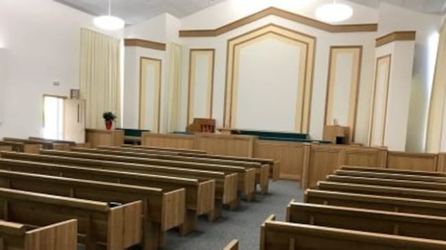 Capilla del centro de la comunidad mormona en Sanse