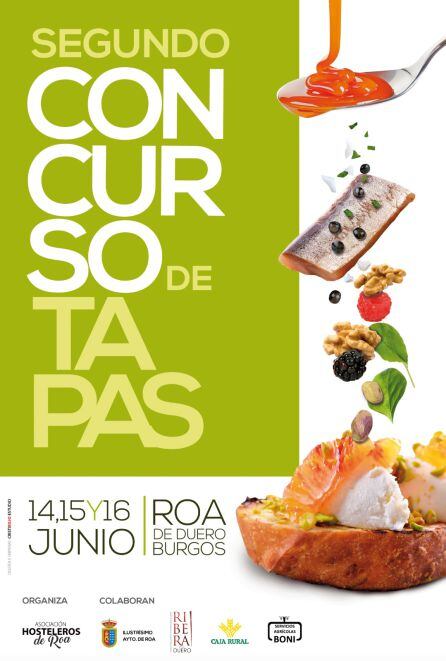 Este es el cartel del II Concurso de tapas de Roa.