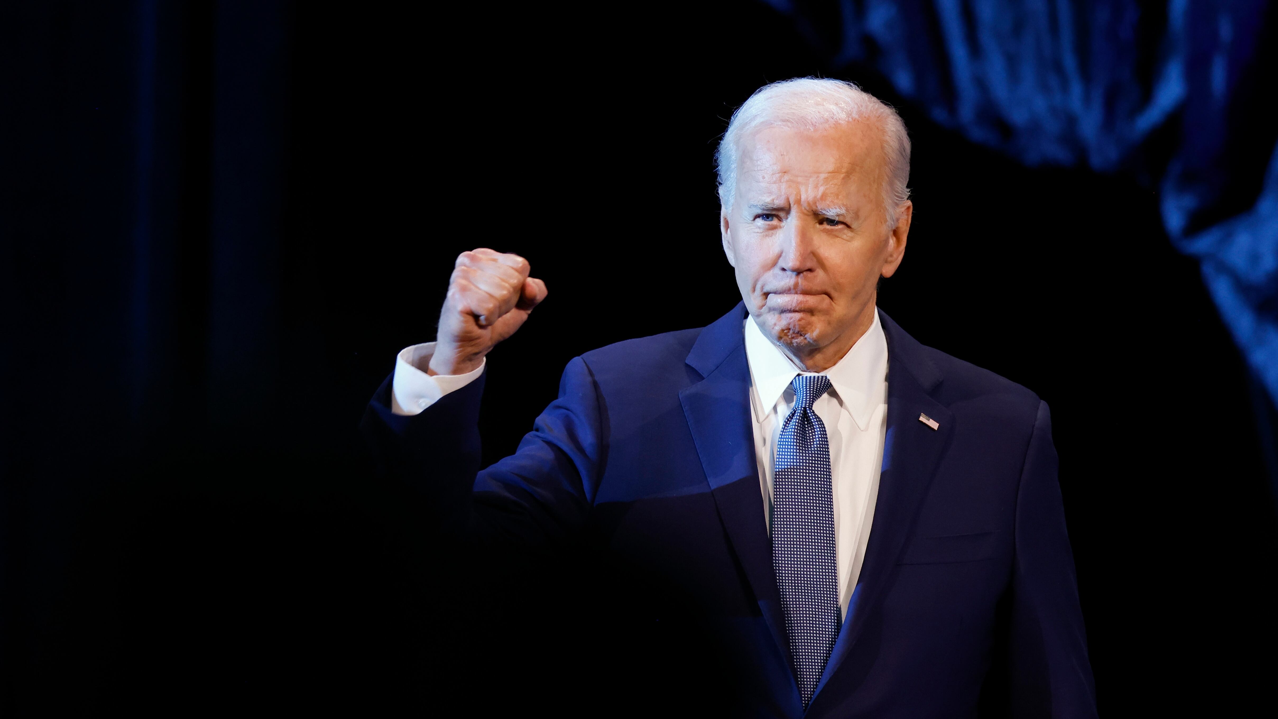 El presidente de Estados Unidos, Joe Biden, durante un acto de partido. Archivo.