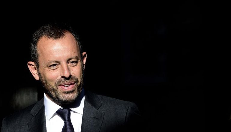 Sandro Rosell durante una visita a la Audiencia Nacional 