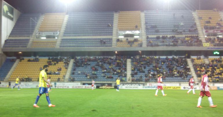 Imagen del partido en Carranza entre el Cádiz y el Almería