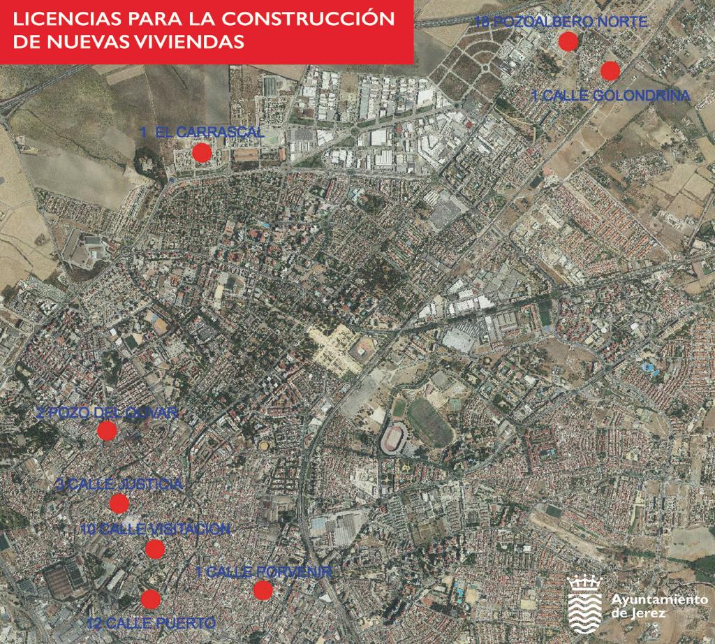 Mapa de localización de las viviendas