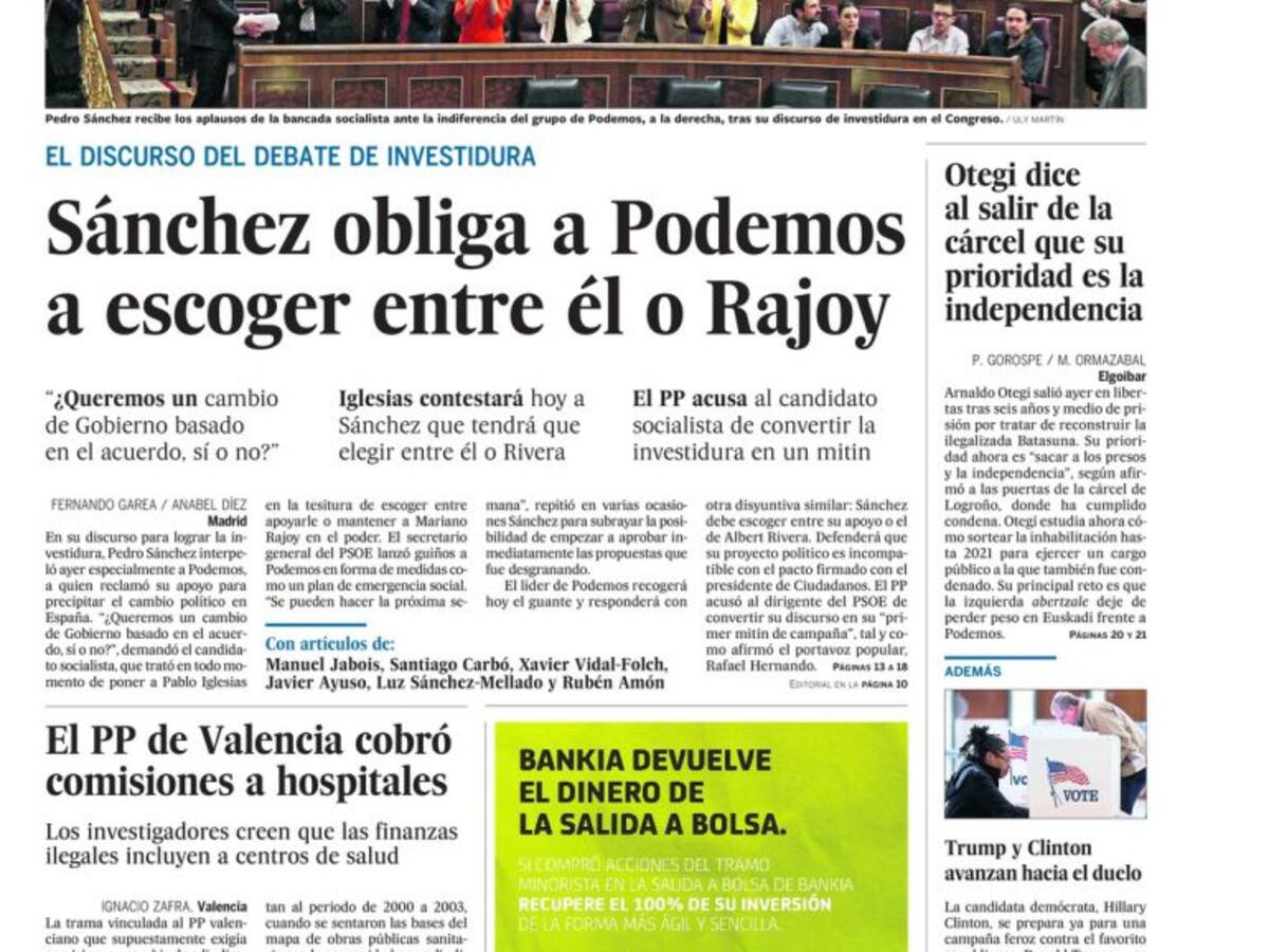 Portadas periódicos 2 de marzo de 2016