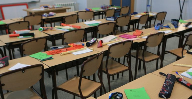 Aula de un colegio público de Tres Cantos