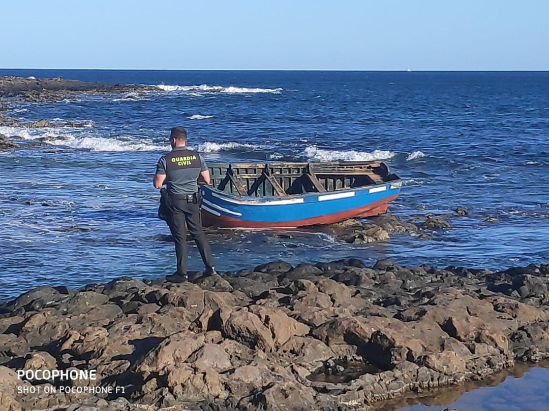 Imagen de archivo de una patera llegada Lanzarote