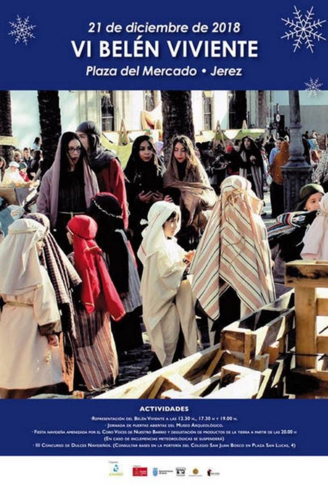 Cartel VI Belén Viviente en plaza del Mercado