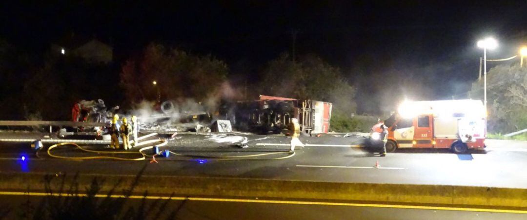 Accidente en la autopista