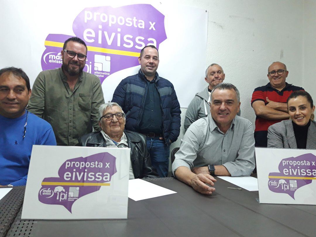 Imagen de archivo de los miembros de la candidatura de Proposta per Eivissa al Ayuntamiento de Vila