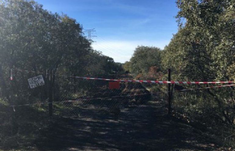 Vía verde del Carbón y la Plata cortada