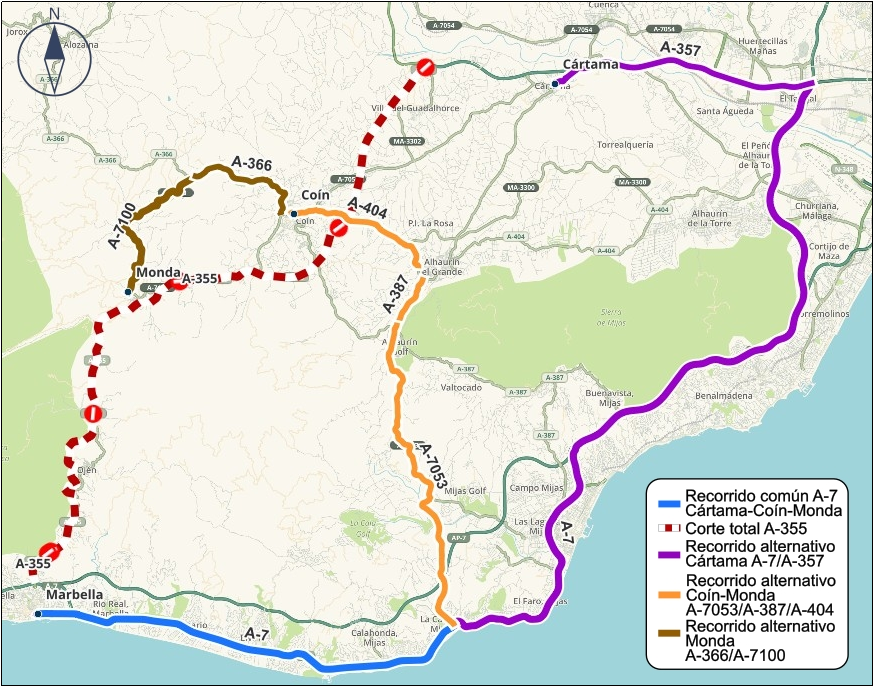 Reordenación del tráfico debido al Ironman 70.3