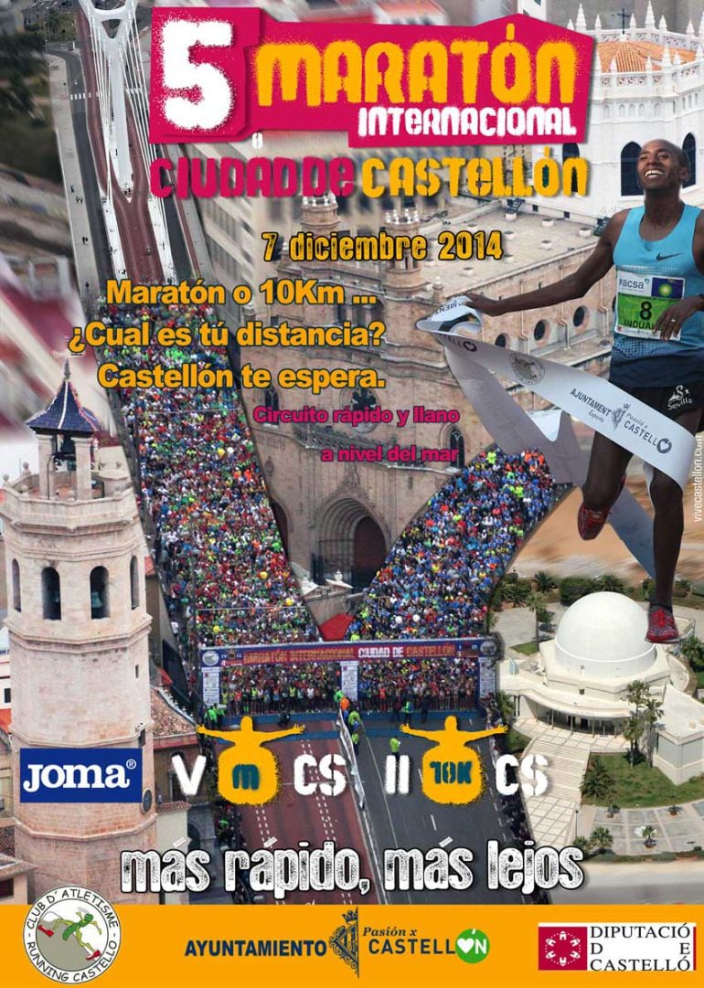 Cartel Maratón Castellón 2014