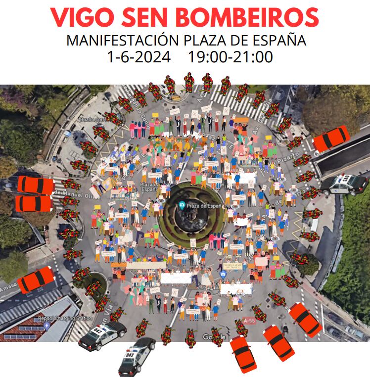 Cartel de la convocatoria de manifestación para este sábado en Vigo