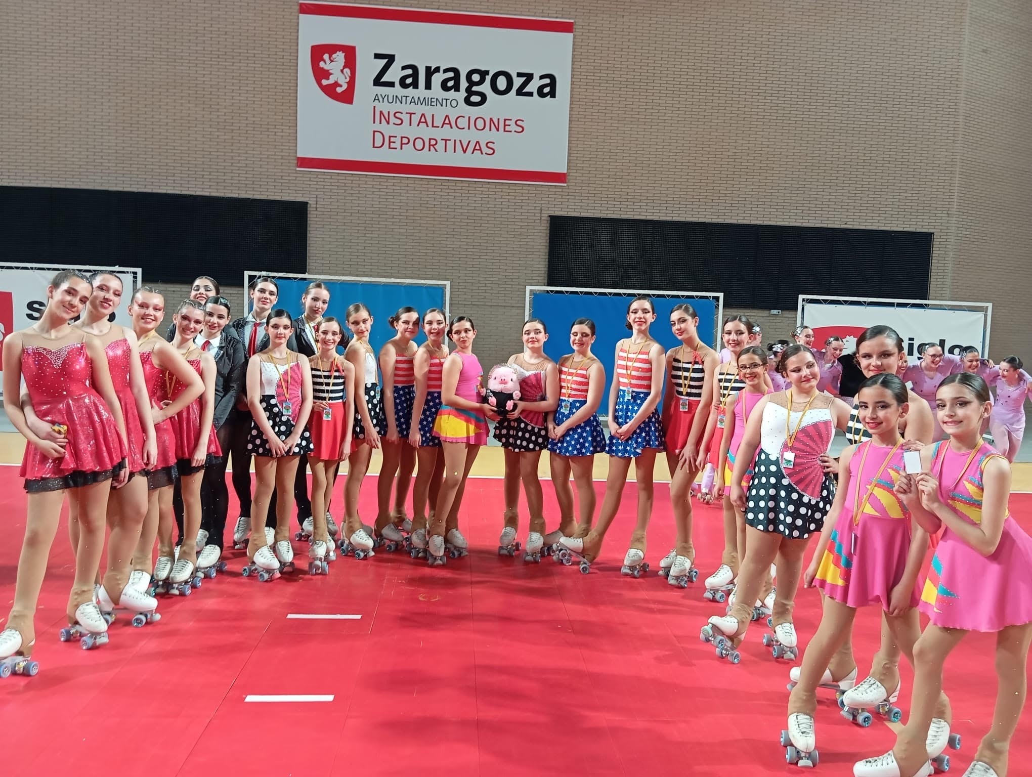 Deportistas del Club Patín Huesca