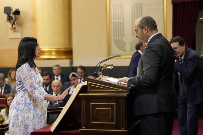 Toma de posesión como senadora de María Patricio