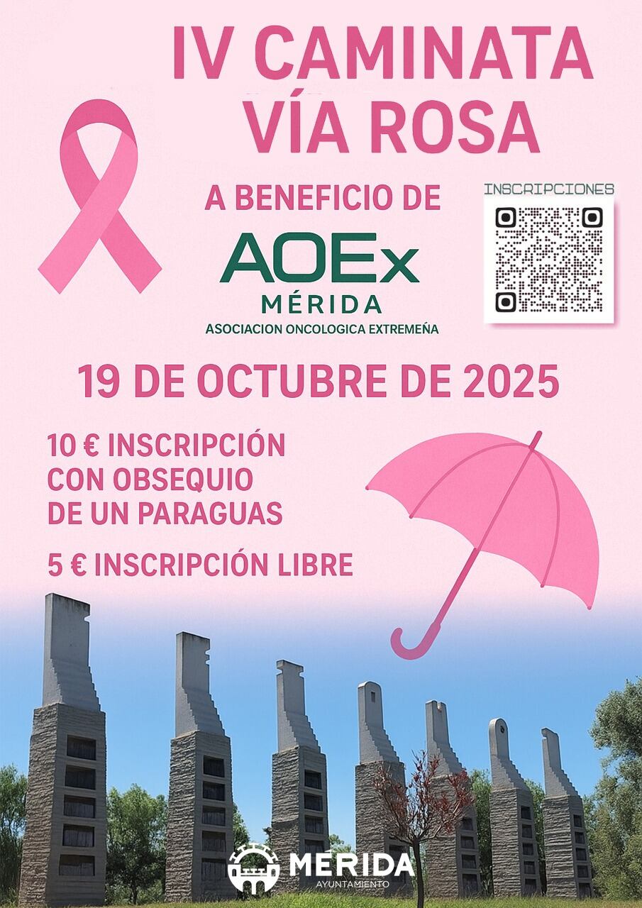 Cartel Caminata Rosa Mérida 2025