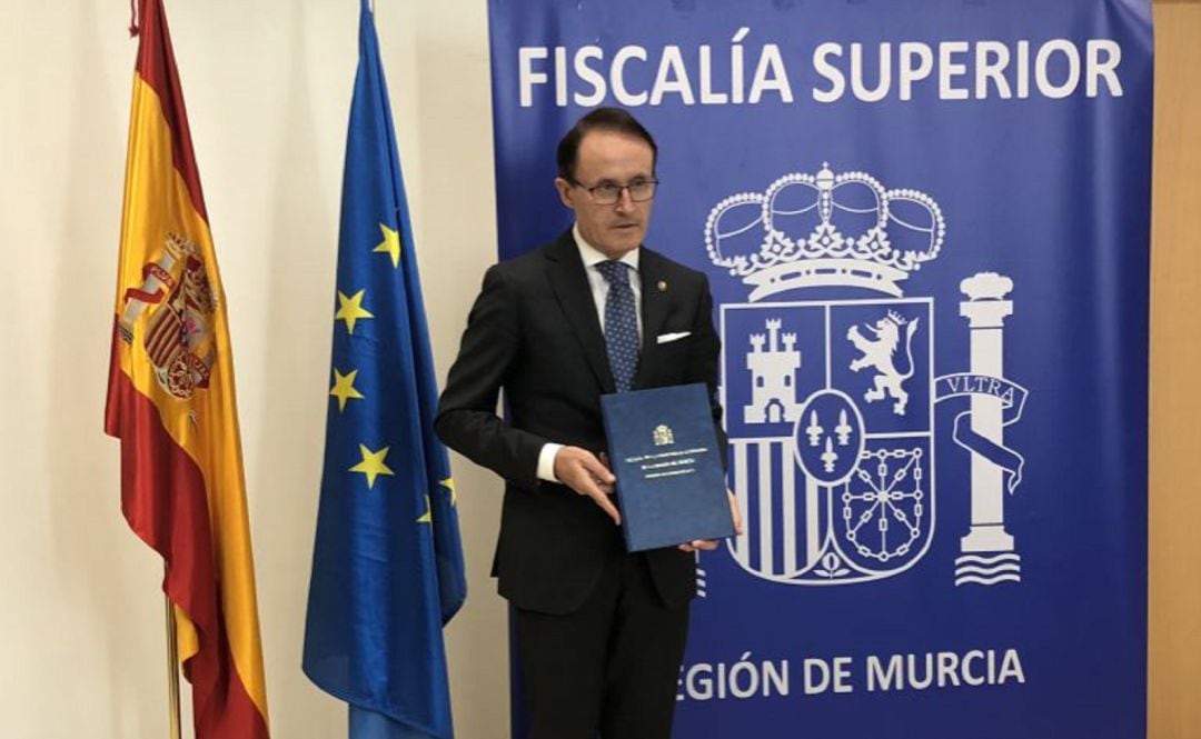 José Luis Díaz Manzanera durante la presentación de la Memoria de la Fiscalía
