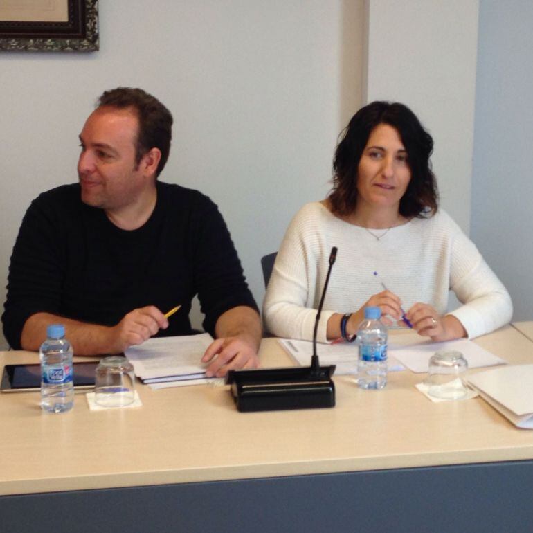 Aida Alcaraz en un pleno de Sant Antoni.