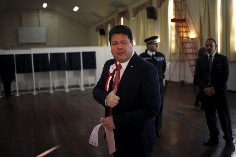 Fabian Picardo, después de votar este jueves