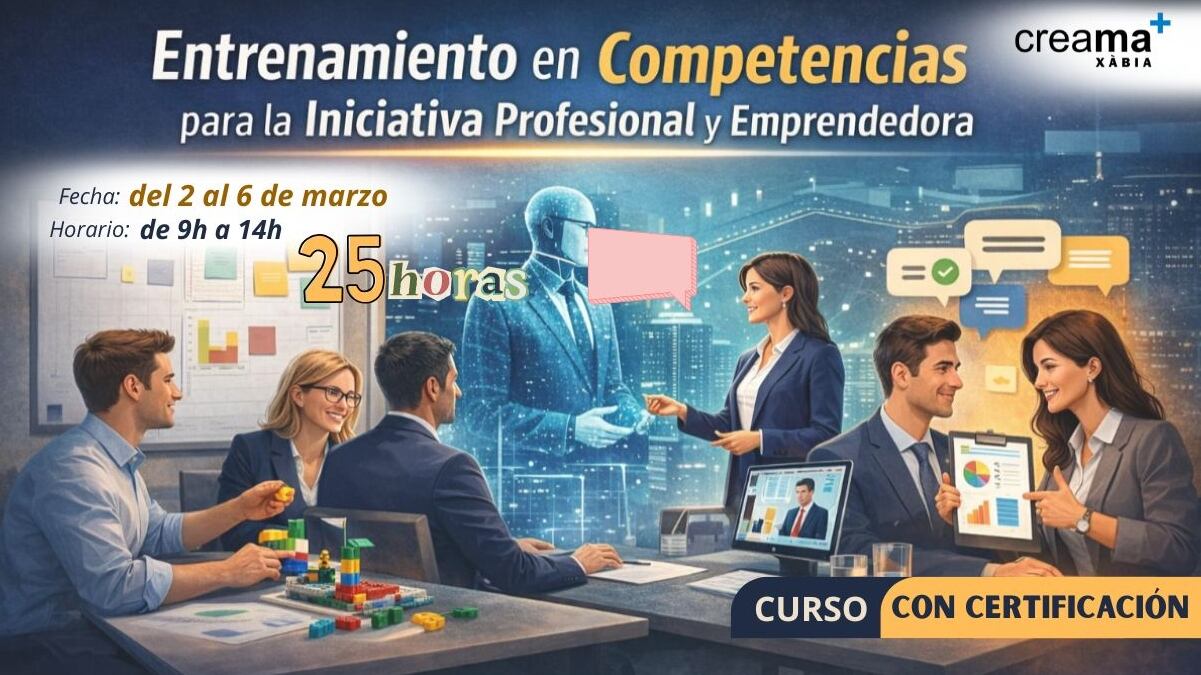 Cartel oficial de la formación en Entrenamiento en Competencias para la Iniciativa Profesional y Emprendedora