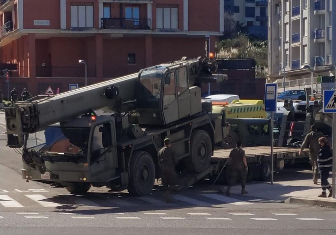 Efectivos militares en Castro Urdiales.