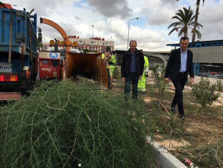 El alcalde y el concejal de Urbanismo en la Circunvalación Sur