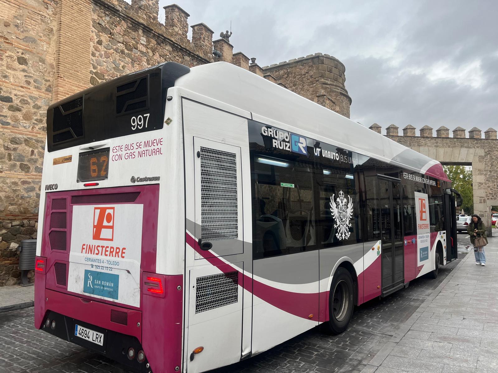 Imagen de archivo de uno de los autobuses urbanos de Toledo