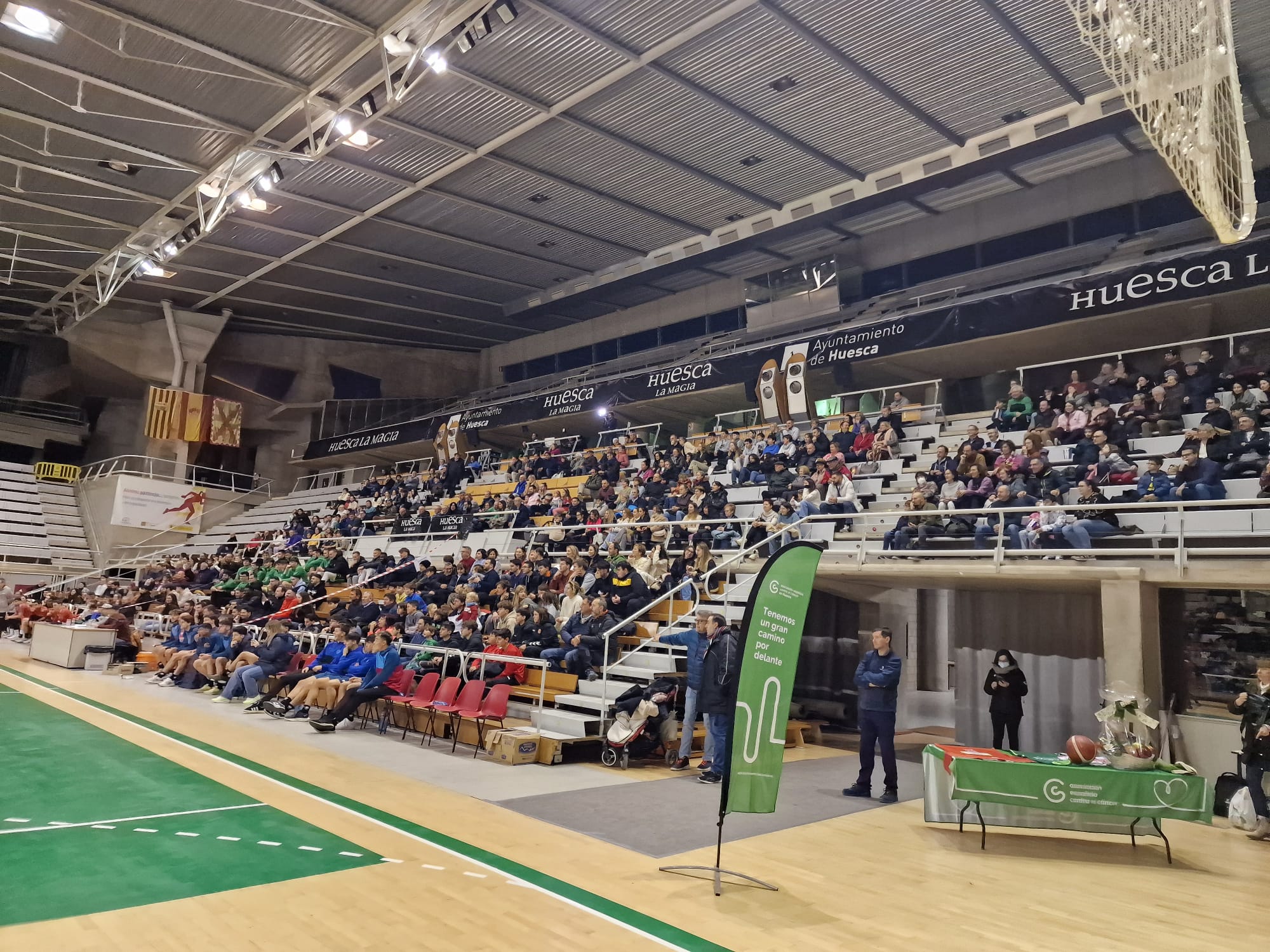 Imagen de la grada del Palacio de Deportes de Huesca