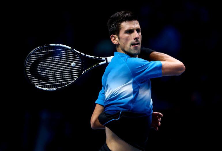 Novak Djokovic durante su partido ante Tomas Berdych.