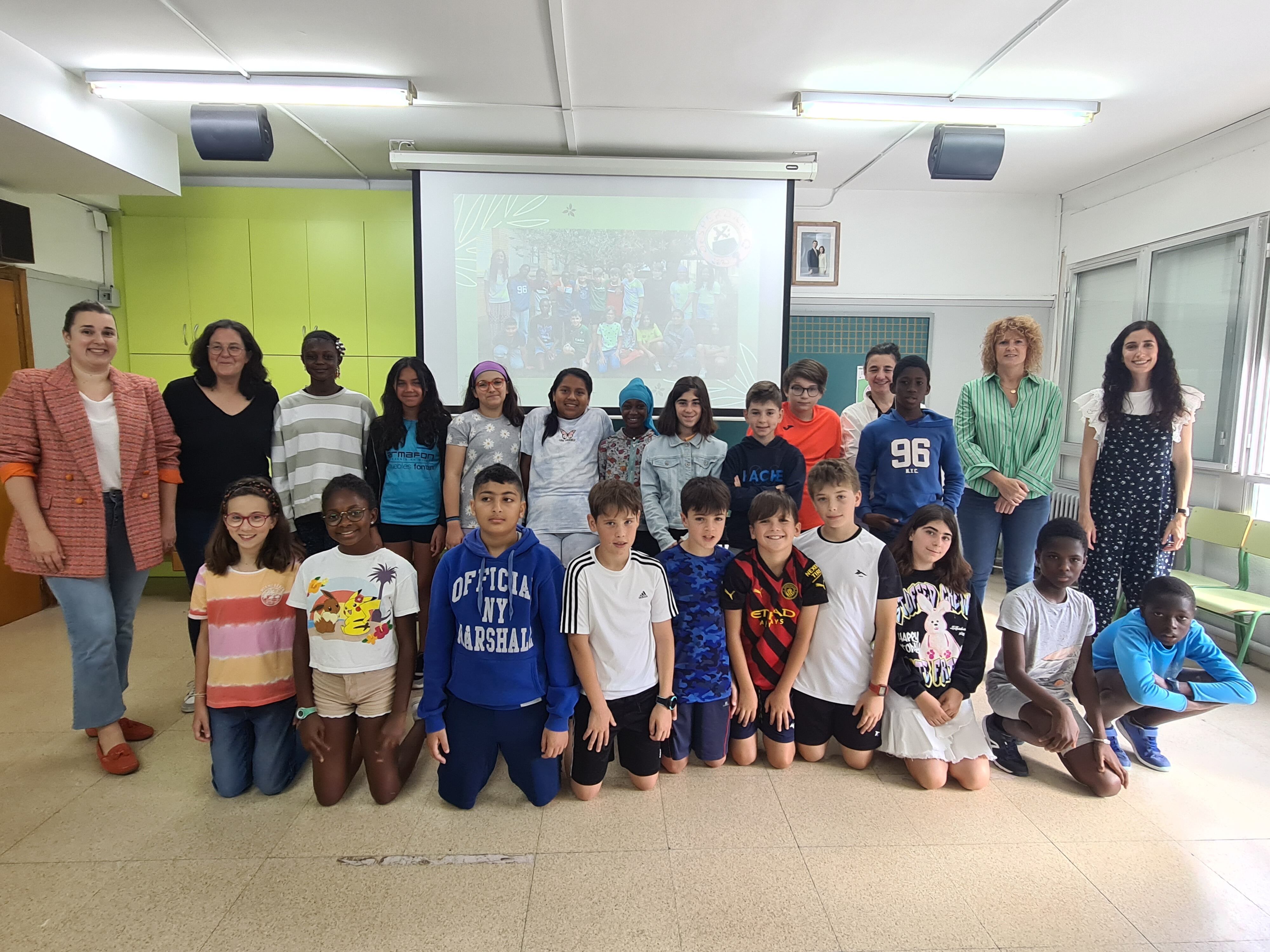 Alumnos de 5º A de Primaria del CEIP Víctor Mendoza de Binéfar,