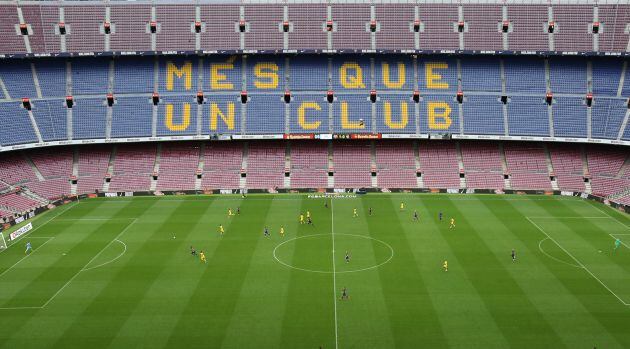 Imagen del estadio vacío durante el partido