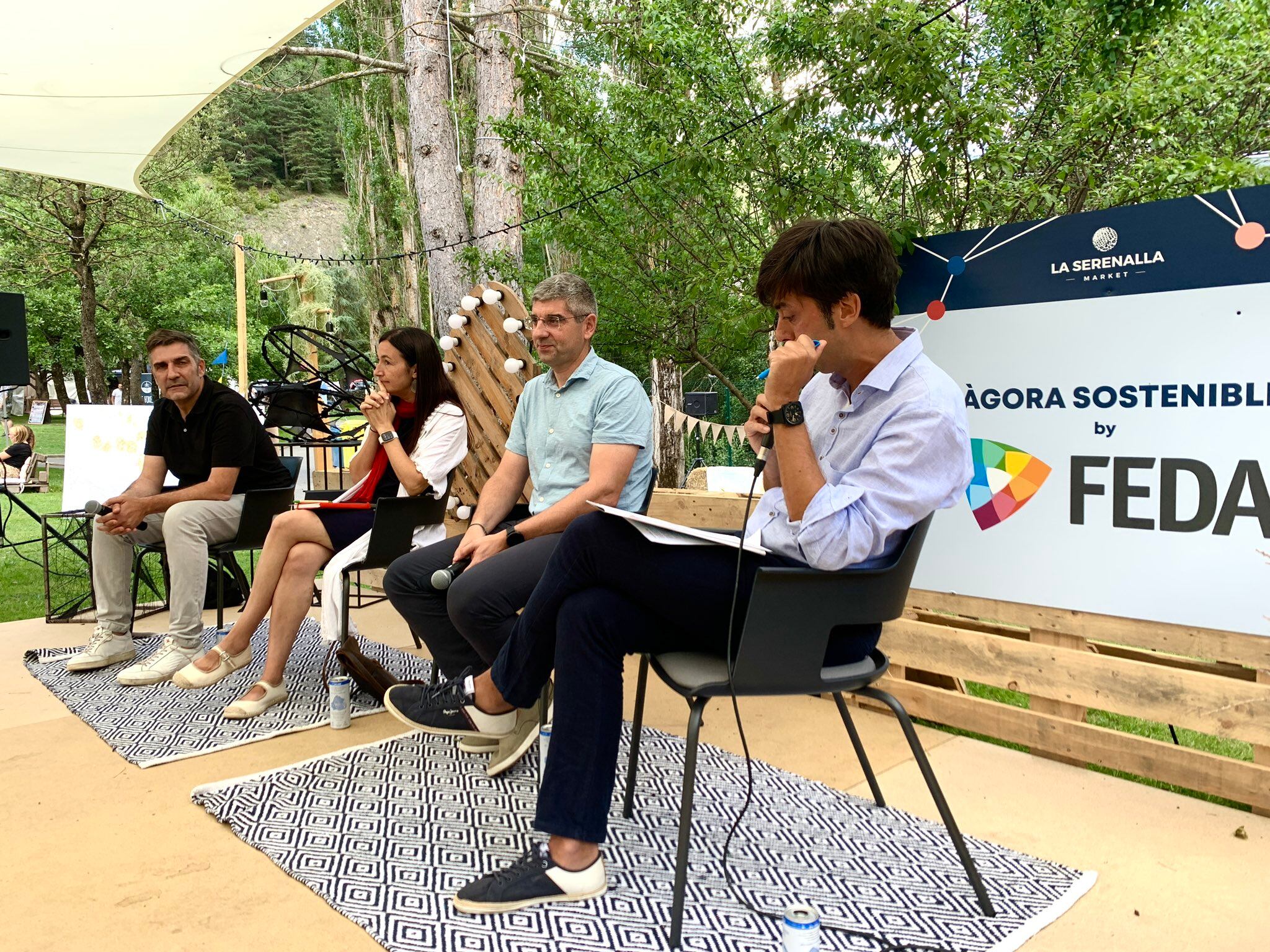 Una de les xerrades a l'Àgora sostenible de l'edició d'enguany de la Serenalla Market que ahir tancava portes.