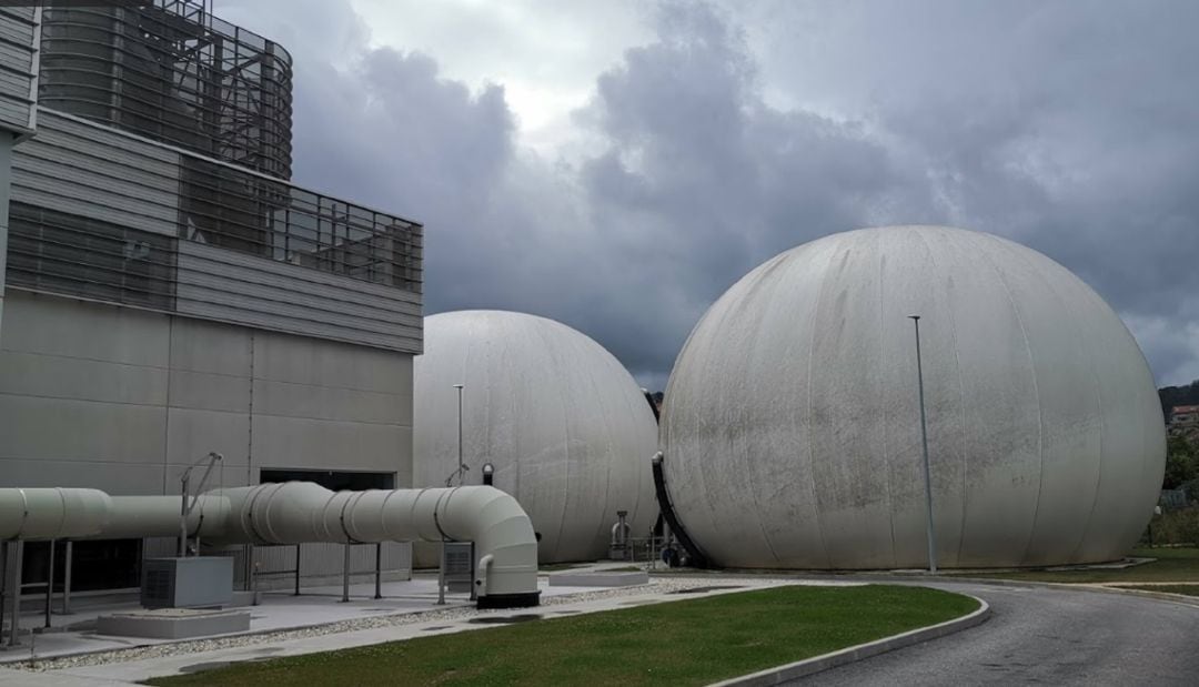 Instalaciones de la depuradora de aguas residuales de Vigo en Coruxo.