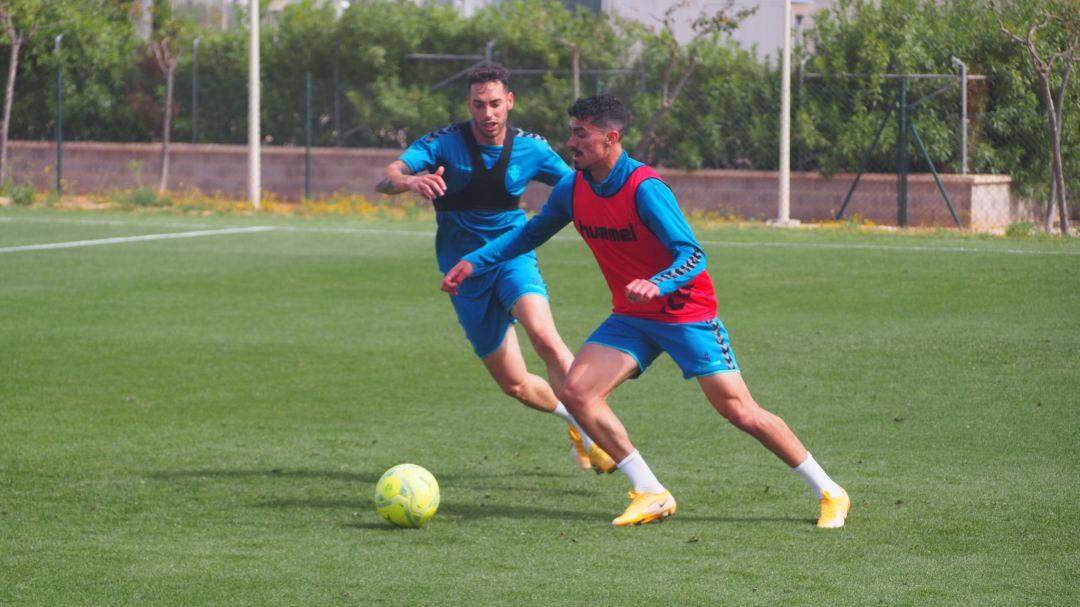Arturo Molina y Victor García en un entrenamiento