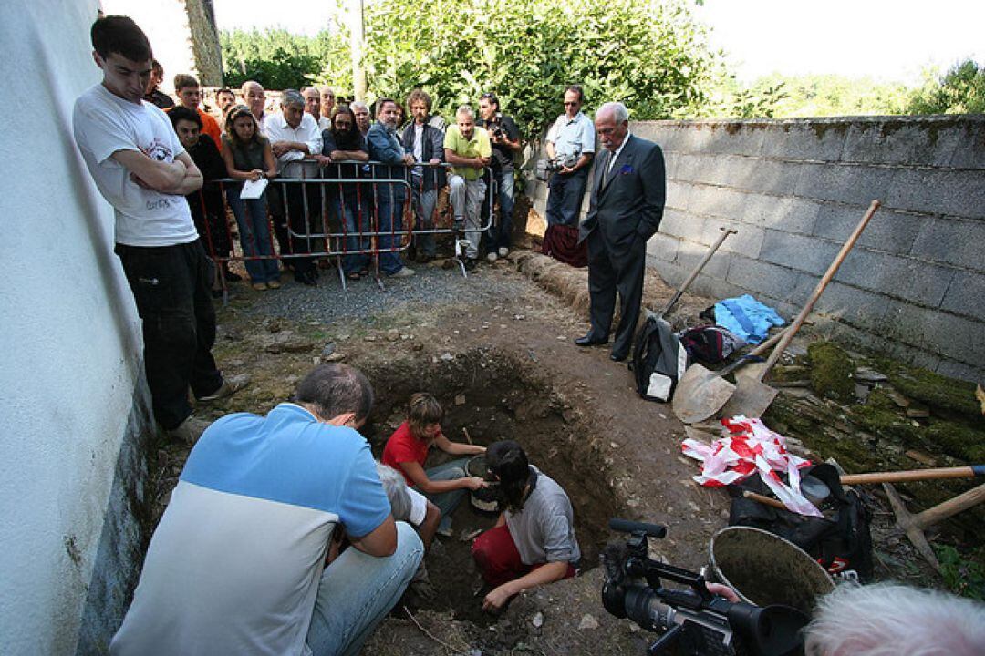 Excavación reciente en Portomarín