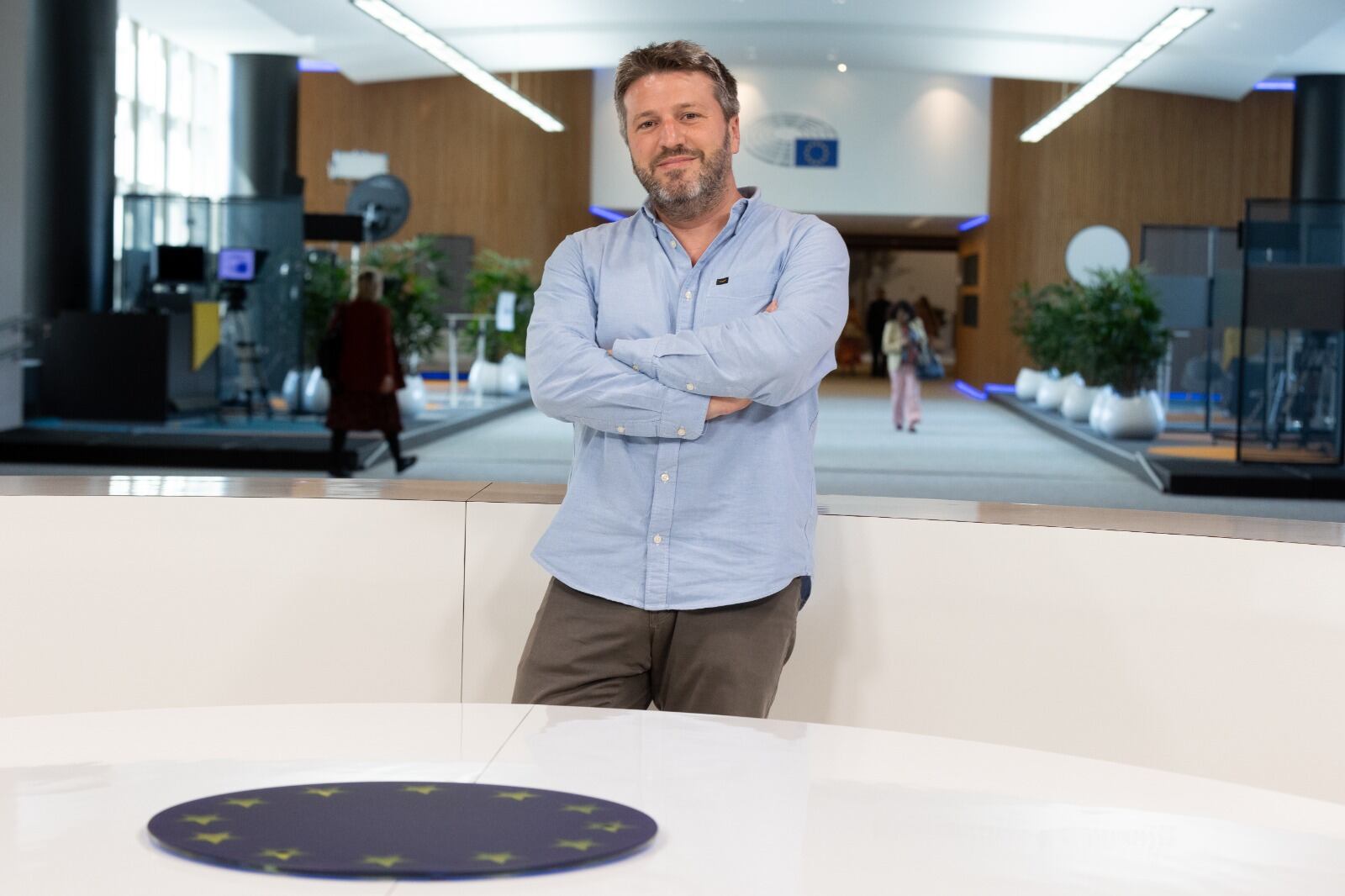 Aimar Bretos en el Parlamento Europeo.