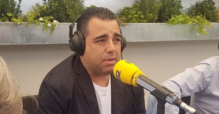 El técnico granadino Germán Crespo durante la tertulia de Radio Jaén Ser.