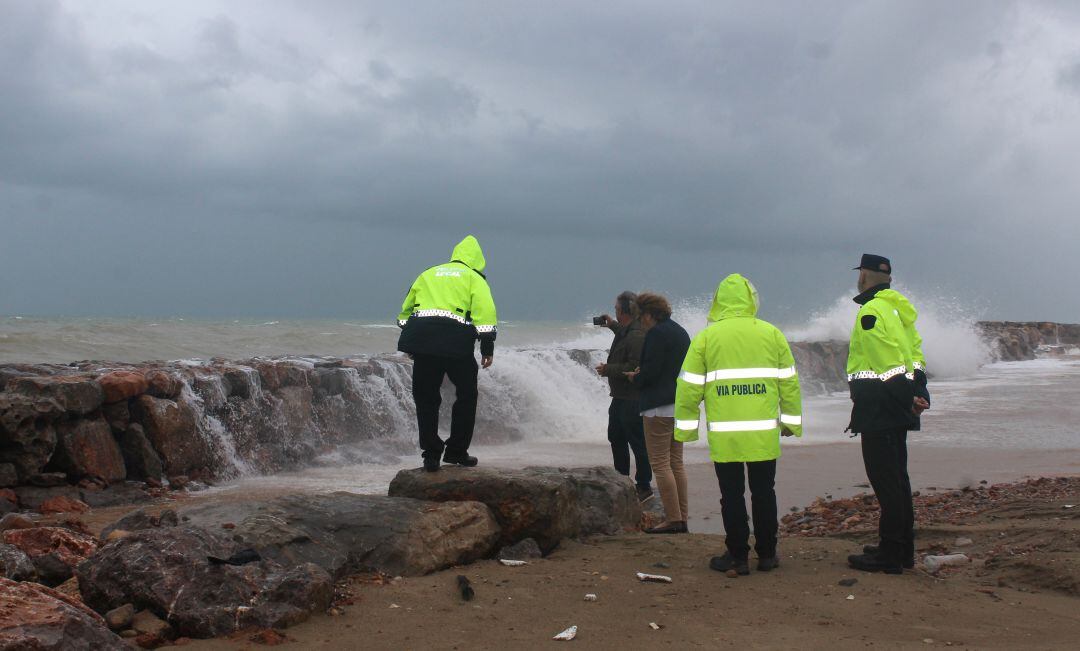 Temporal marítimo. Imagen de archivo