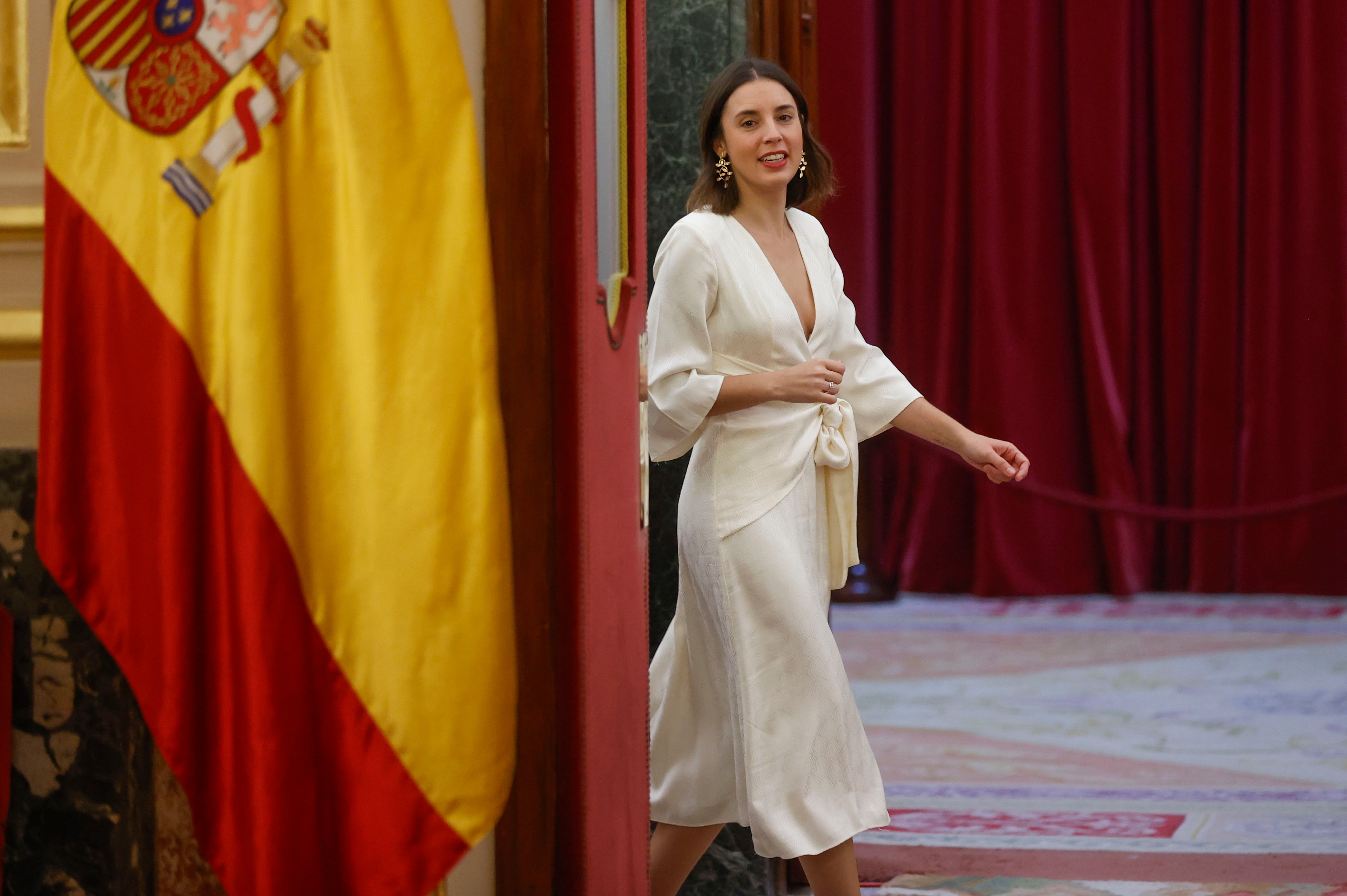 La ministra de Igualdad en funciones, Irene Montero, en el Congreso.