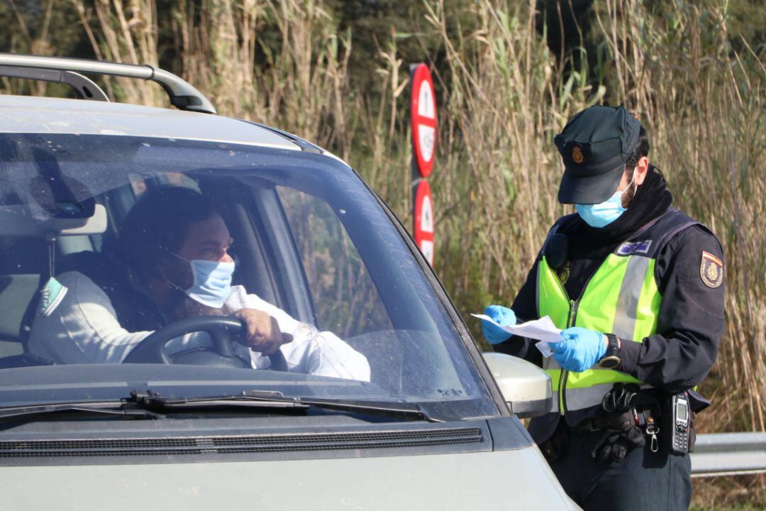 Control policial a La Jonquera