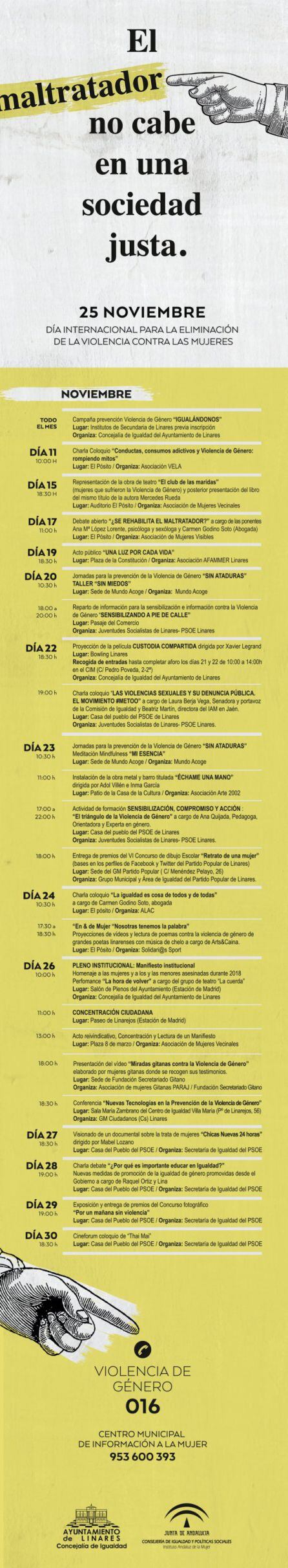 Programación del 25 de noviembre 2018.