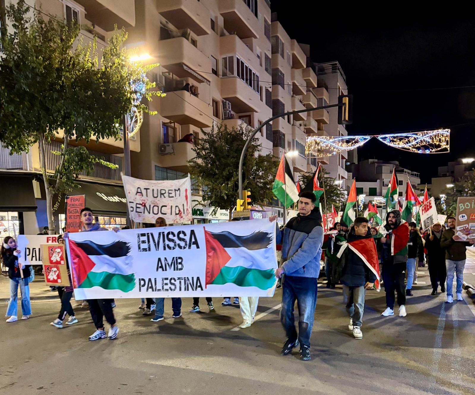 Un momento durante la movilización