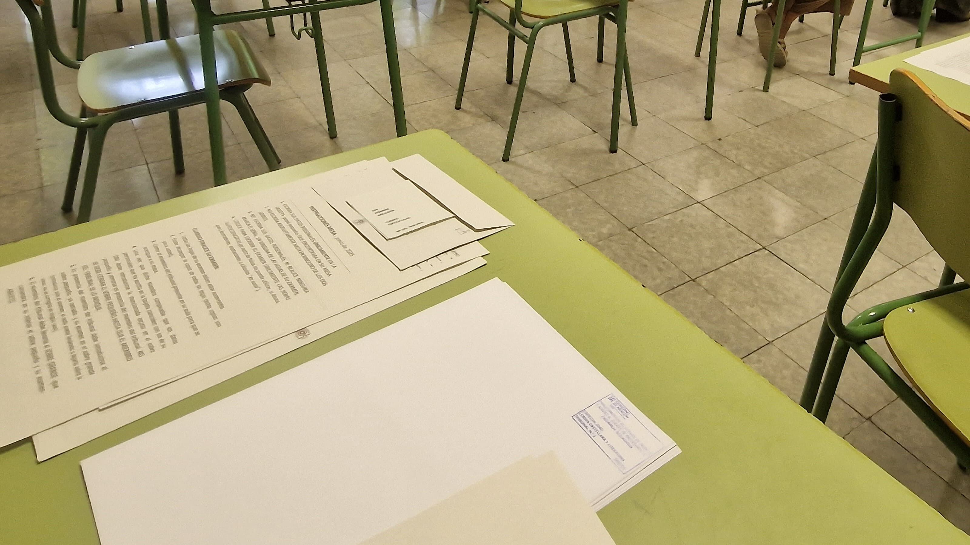 Imagen archivo de las hojas de respuesta de unas oposiciones