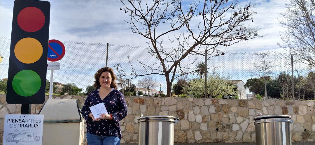La concejala Maite Pérez presentando la campaña.