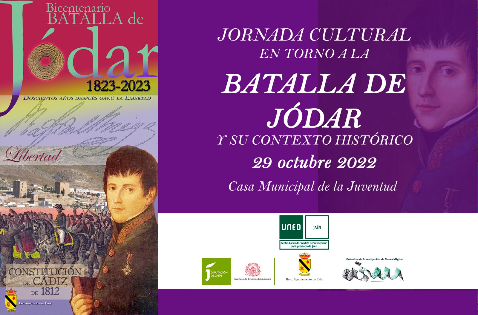 Cartel anunciador de la jornada sobre la Batalla de Jódar