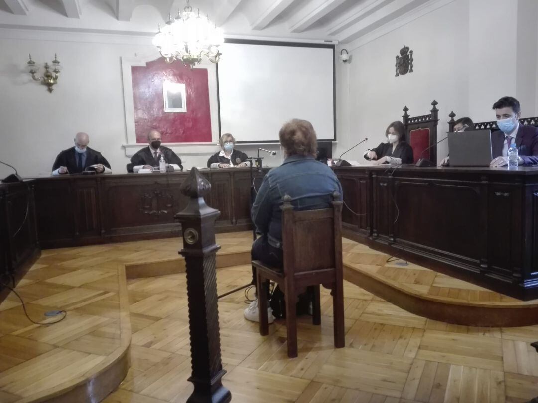 La acusada durante la vista en la Audiencia Provincial 