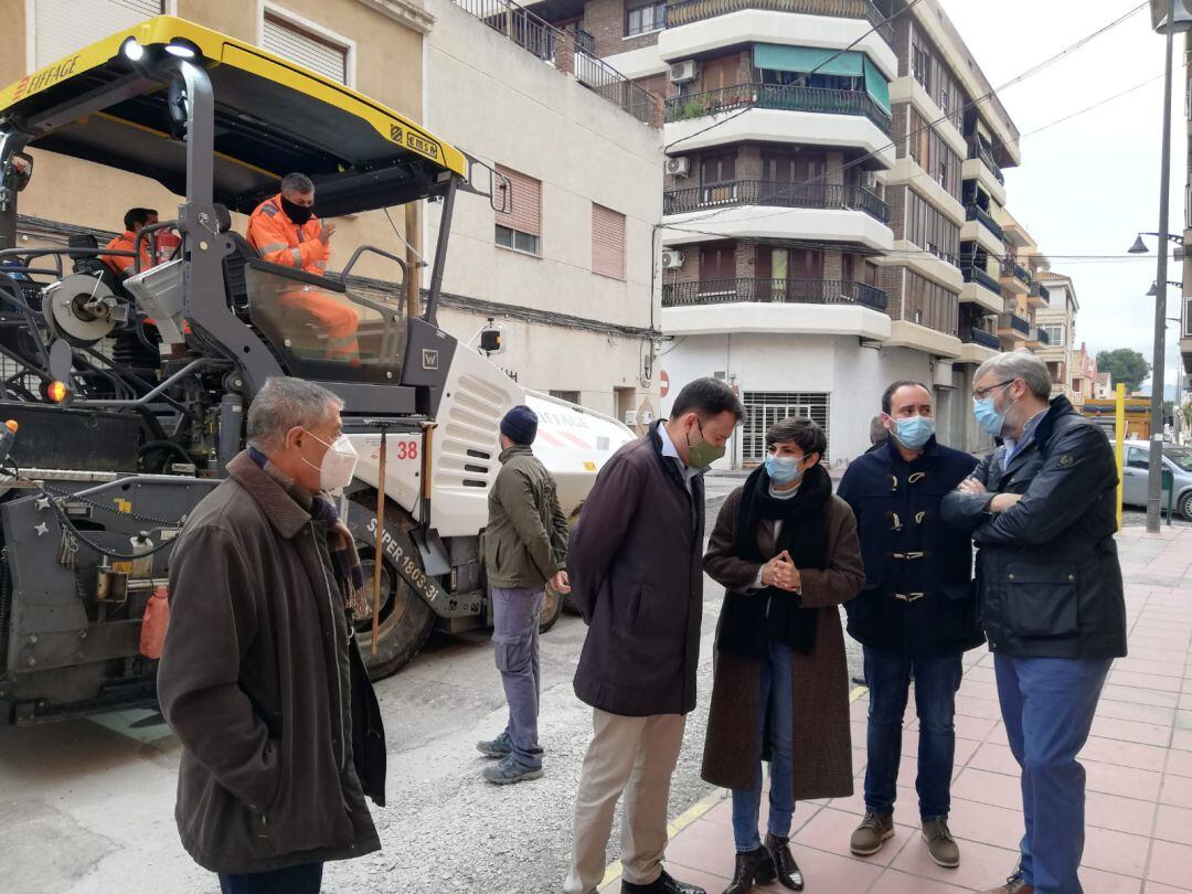 Visita a las obras realizadas en la red de colectores de Santomera 