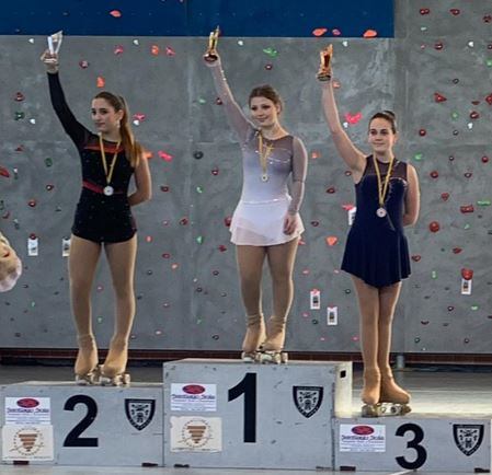 Las patinadoras oscenses subieron al podio en Tarazona