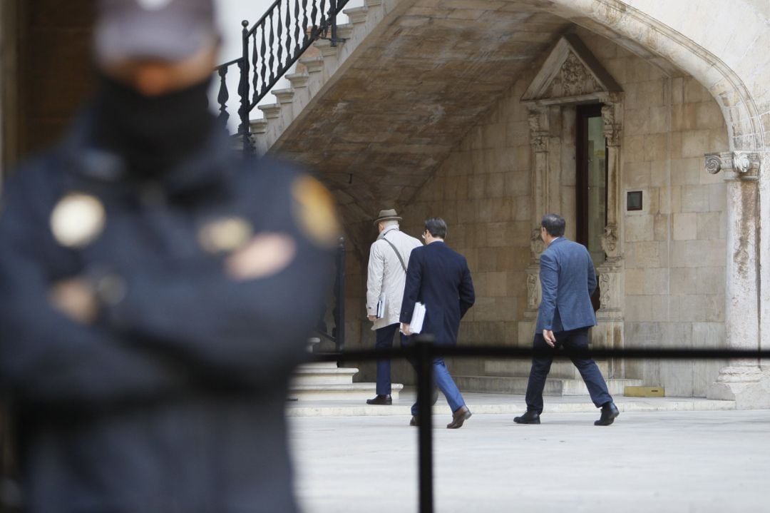 El juez Manuel Penalva, a su llegada a la audiencia de Palma en febrero de 2020.