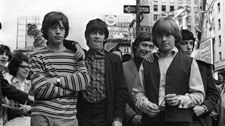 Una imagen de los Rolling Stones en el año 1964, cuando Brian Jones era su principal instrumentalista y líder